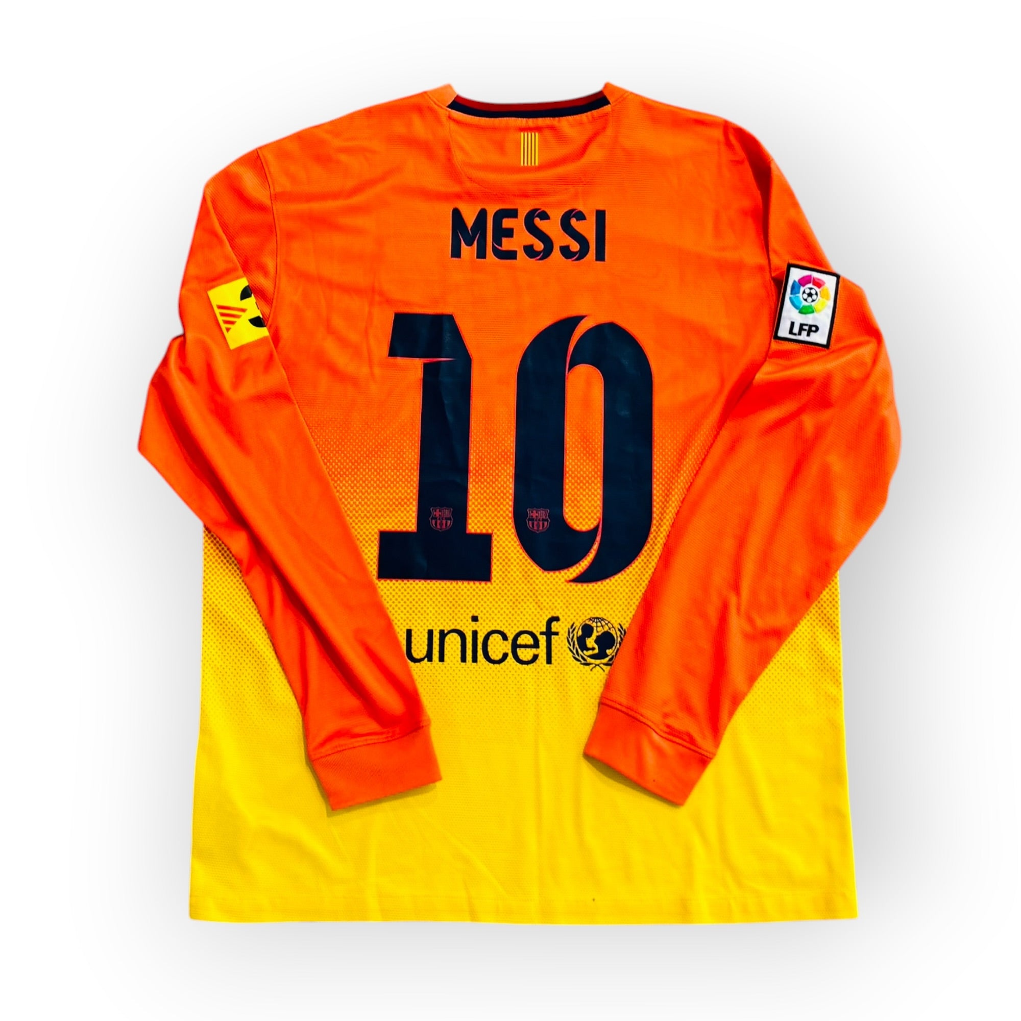 FC Barcelona 2012/13 Away Long Sleeve - Messi 10 (Large)