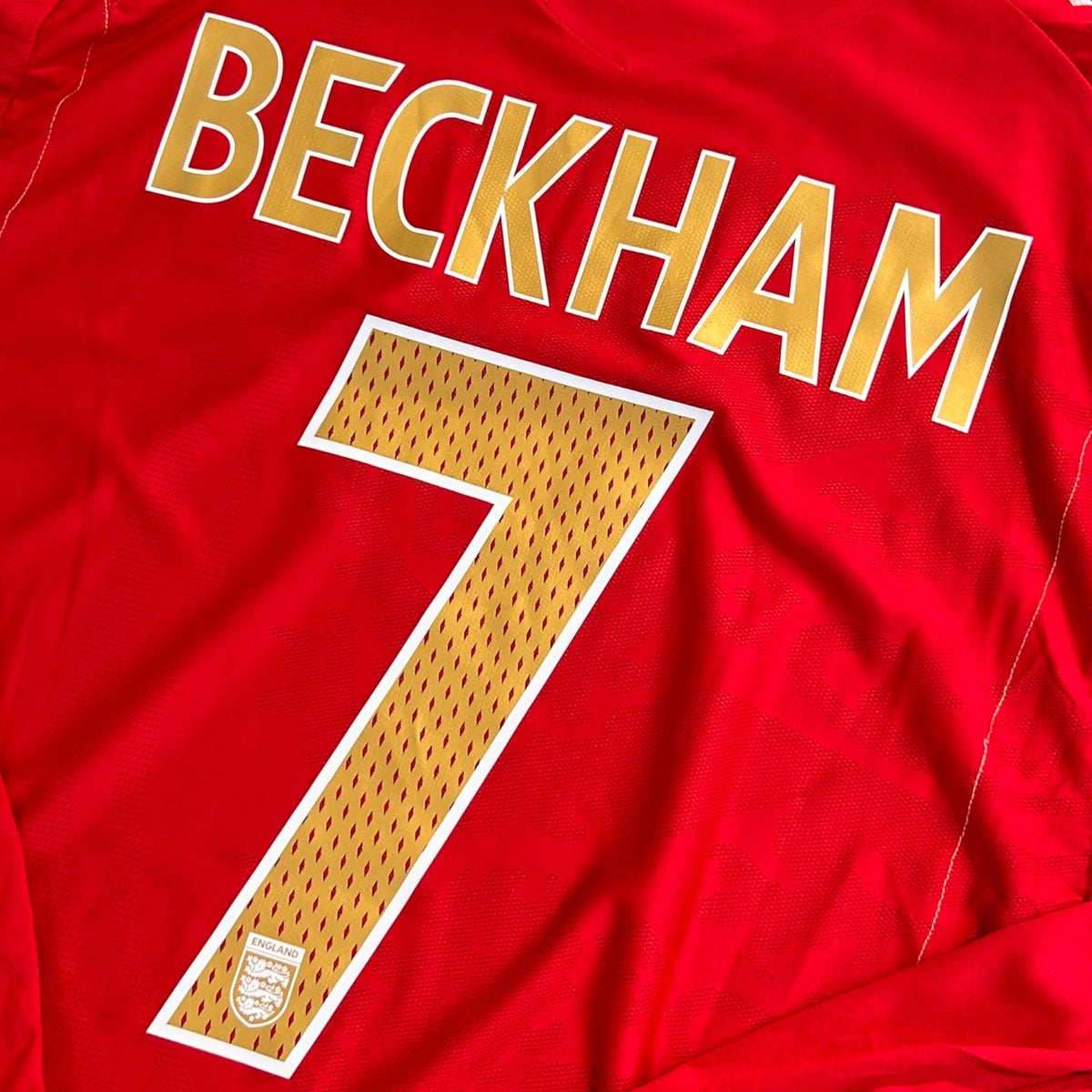 England 2006 Away Long Sleeve - Beckham 7 (XL) - KITLAUNCH
