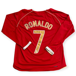 Manchester United FC 2006/07 Home Long Sleeve - Ronaldo 7 (Medium) - KITLAUNCH
