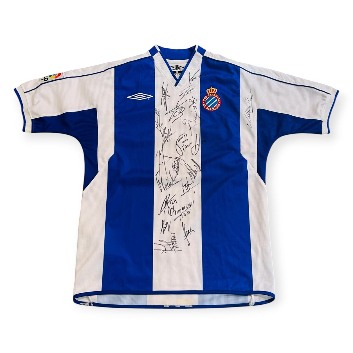 RCD Espanyol 2003/04 Home Squad Signed (Medium)