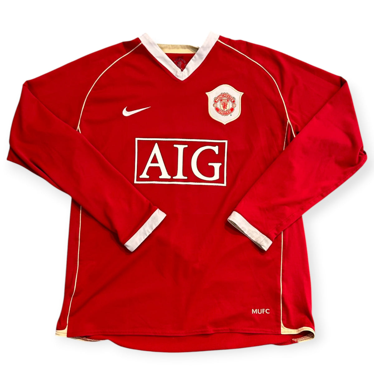Manchester United FC 2006/07 Home Long Sleeve - Ronaldo 7 (Medium) - KITLAUNCH