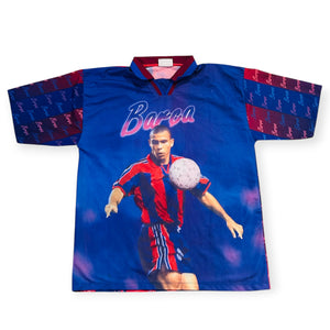 FC Barcelona 1996/97 Kappa Bootleg Ronaldo Shirt (XL) - KITLAUNCH