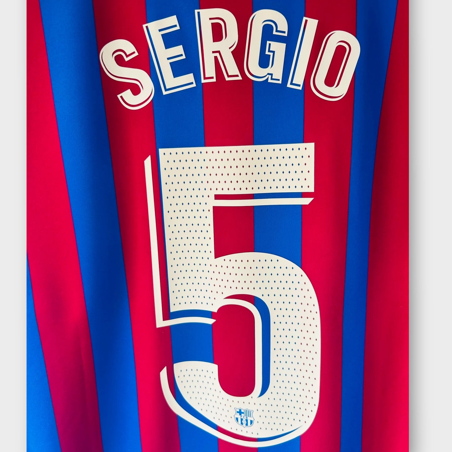 FC Barcelona 2021/22 Home - Sergio 5 (Large)