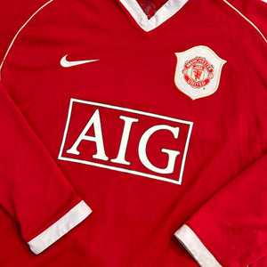 Manchester United FC 2006/07 Home Long Sleeve - Ronaldo 7 (Medium) - KITLAUNCH