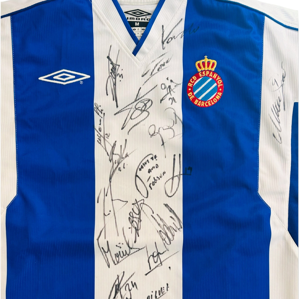 RCD Espanyol 2003/04 Home Squad Signed (Medium)