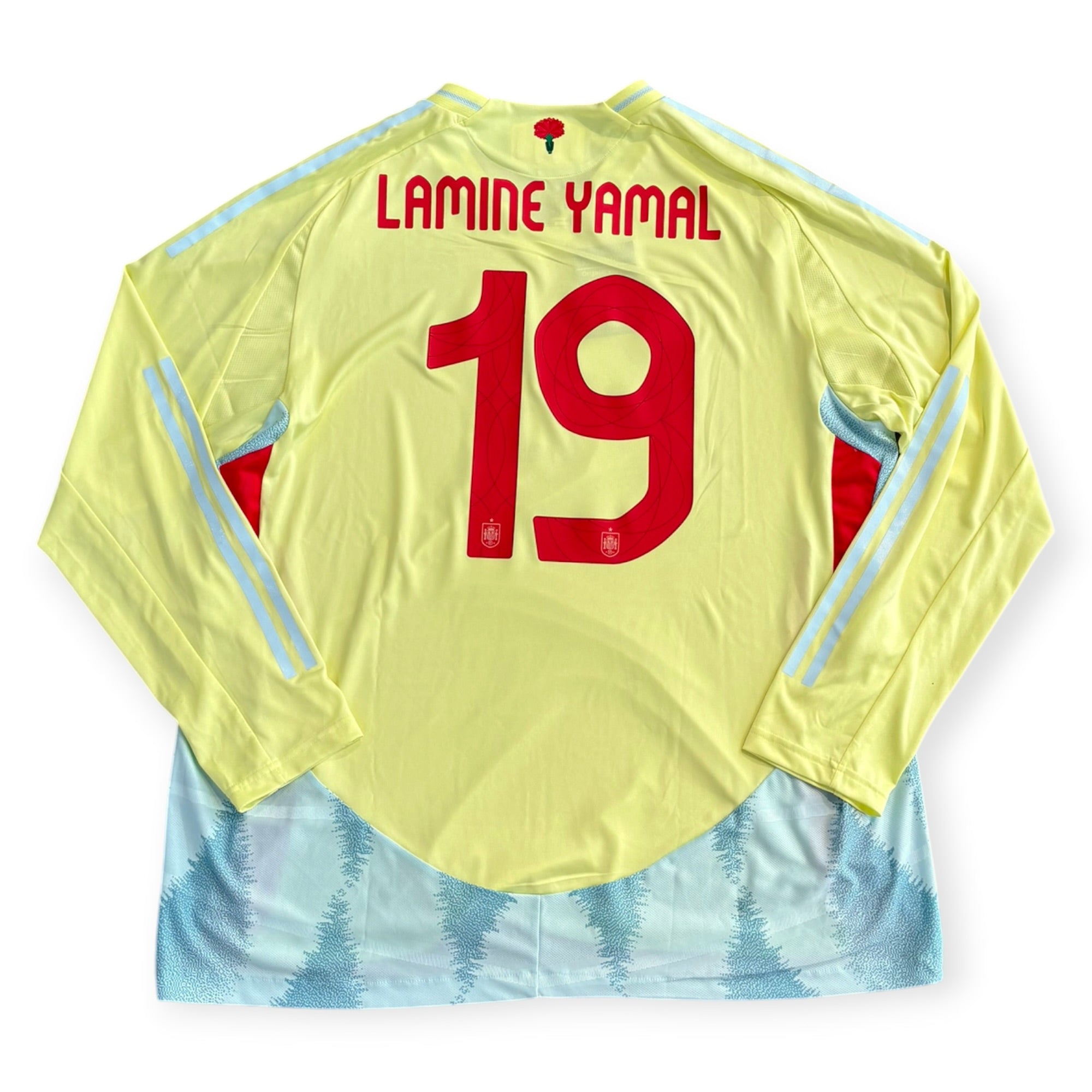 Spain 2024 Away Long Sleeve Player Version - Lamine Yamal 27 (XXL)