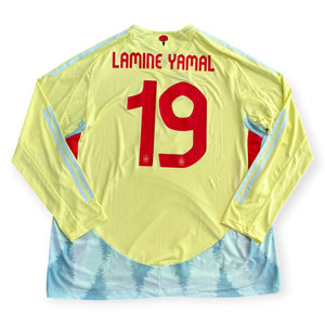 Spain 2024 Away Long Sleeve Player Version - Lamine Yamal 27 (XXL)