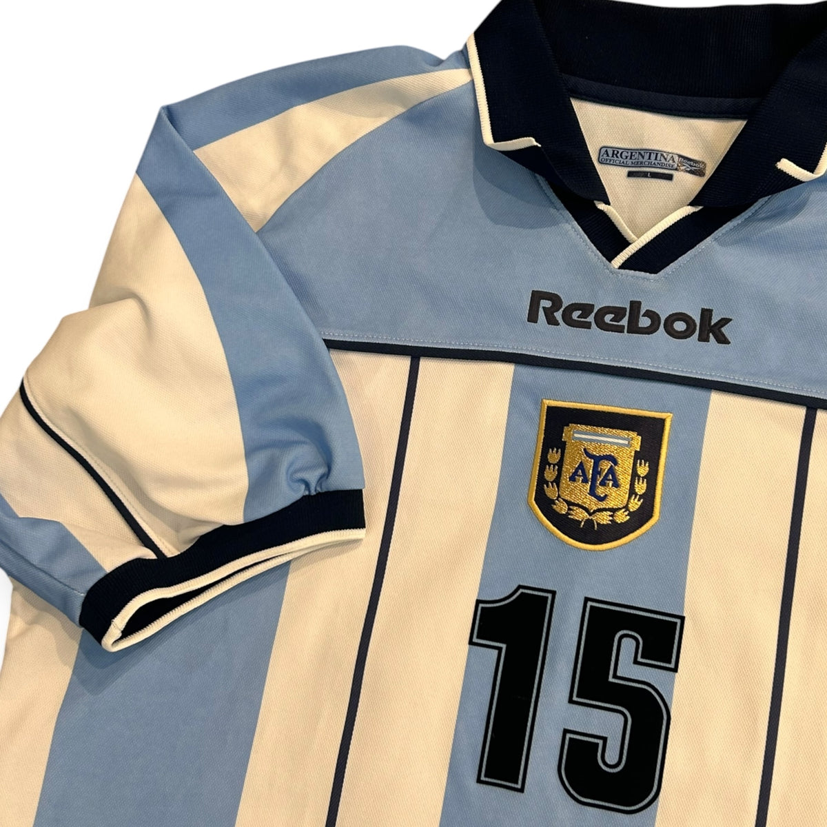 Argentina 2000 Home Player Issue - #15 (Pochettino, Diego Crosa, Sensini) (Large) - KITLAUNCH