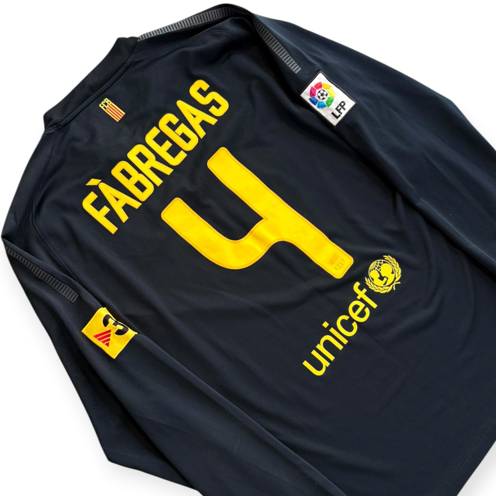 FC Barcelona 2011/12 Away Long Sleeve - Fabregas 4 (Large)