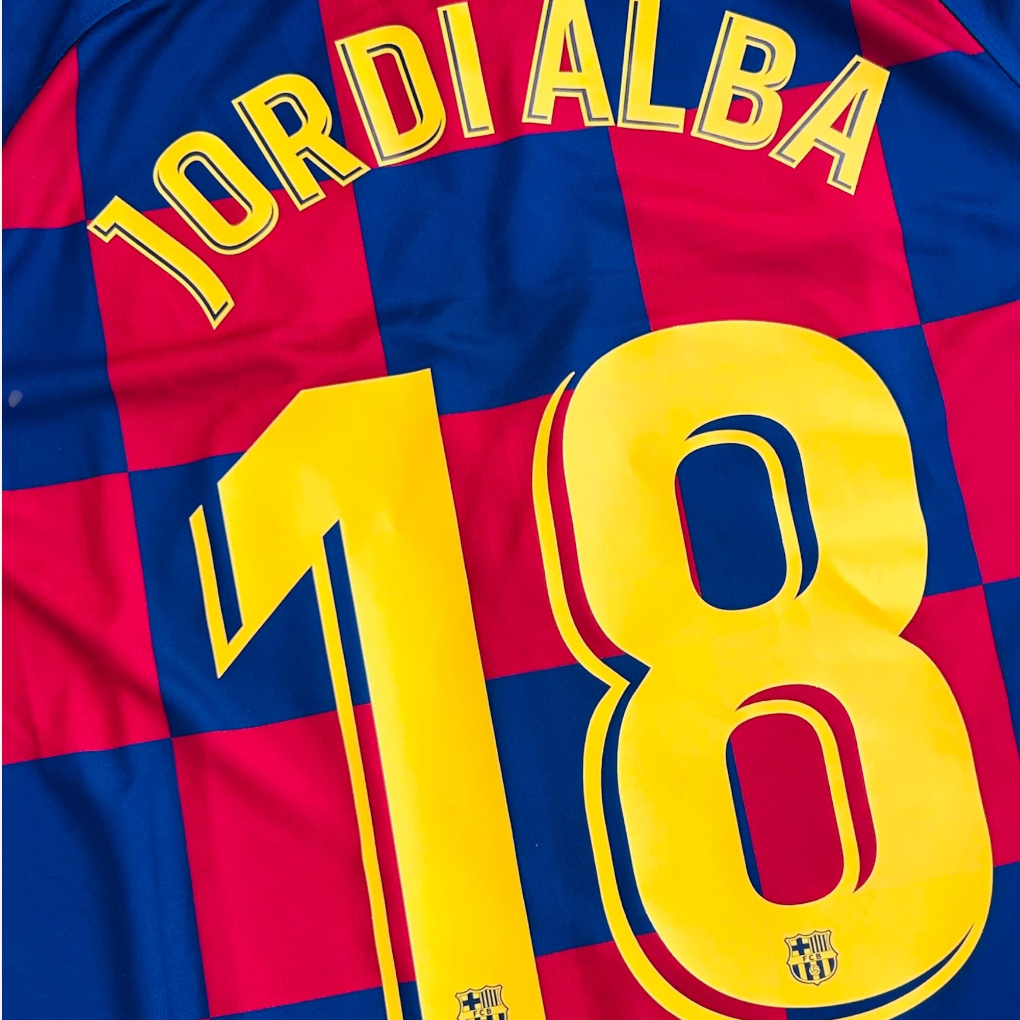 FC Barcelona 2019/20 Home - Jordi Alba 18 (Large) - KITLAUNCH