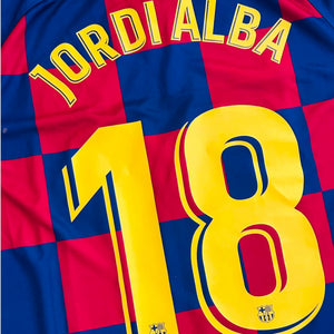 FC Barcelona 2019/20 Home - Jordi Alba 18 (Large) - KITLAUNCH