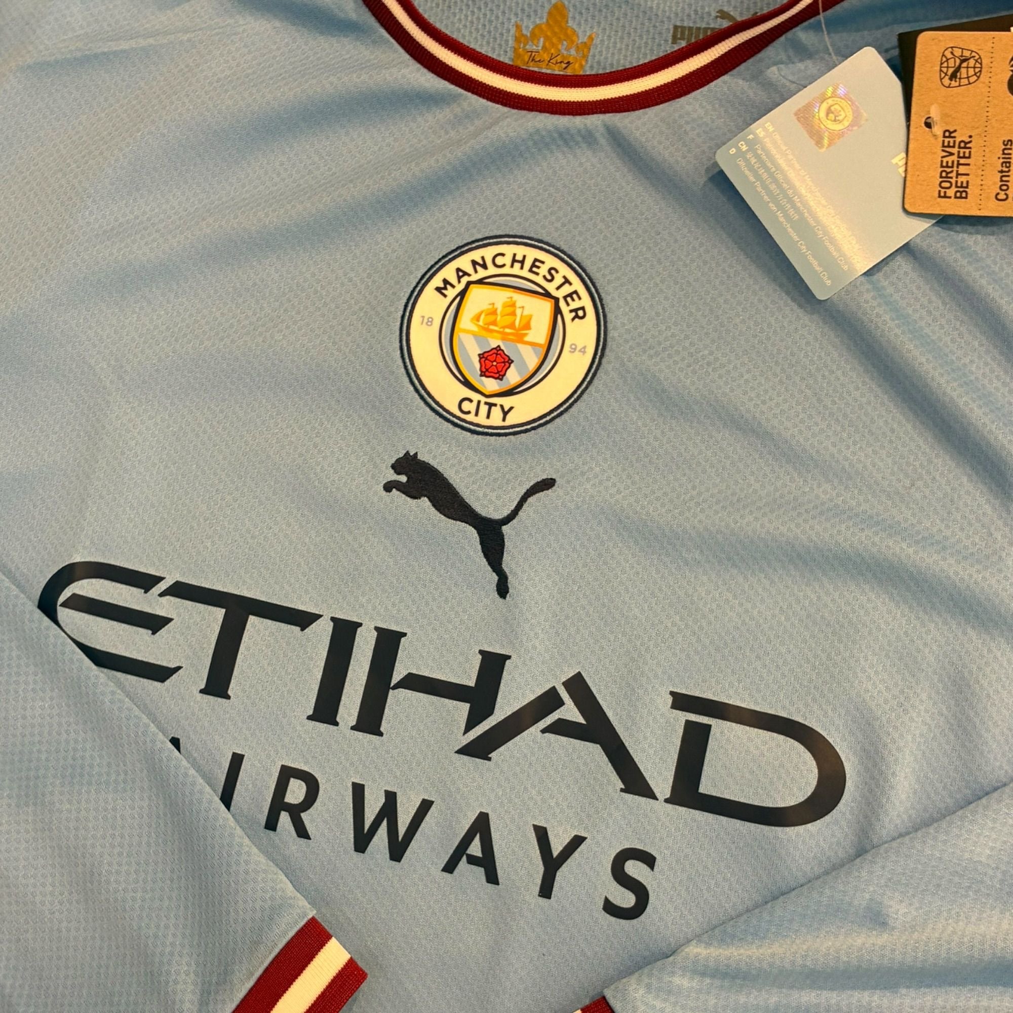 Manchester City 2022/23 Home Long Sleeve *New*- J.Alvarez 19 (Large)