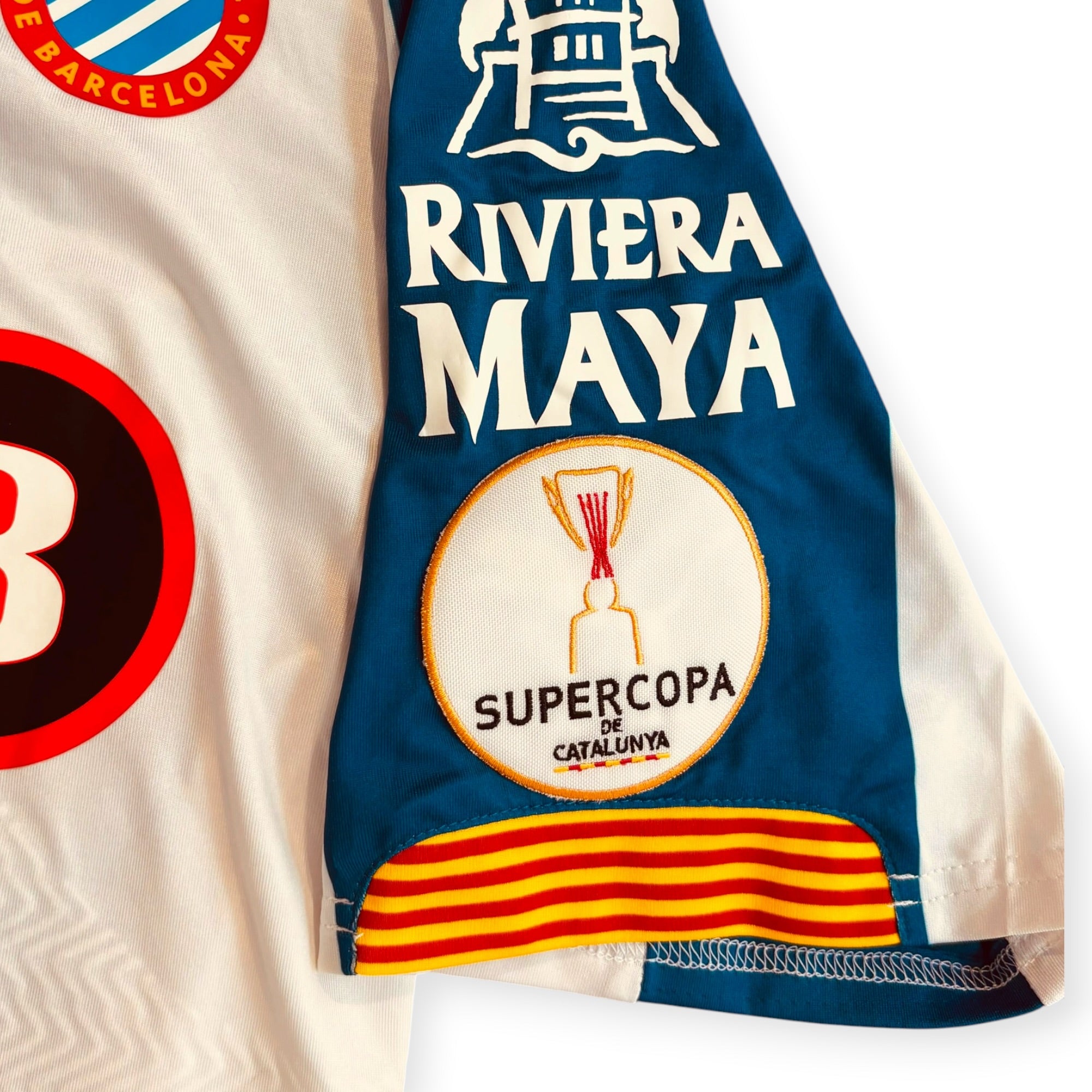 RCD Espanyol 2014/15 Home Match Worn Supercopa Catalunya vs Barça Alex Fernandez 7 (XL)