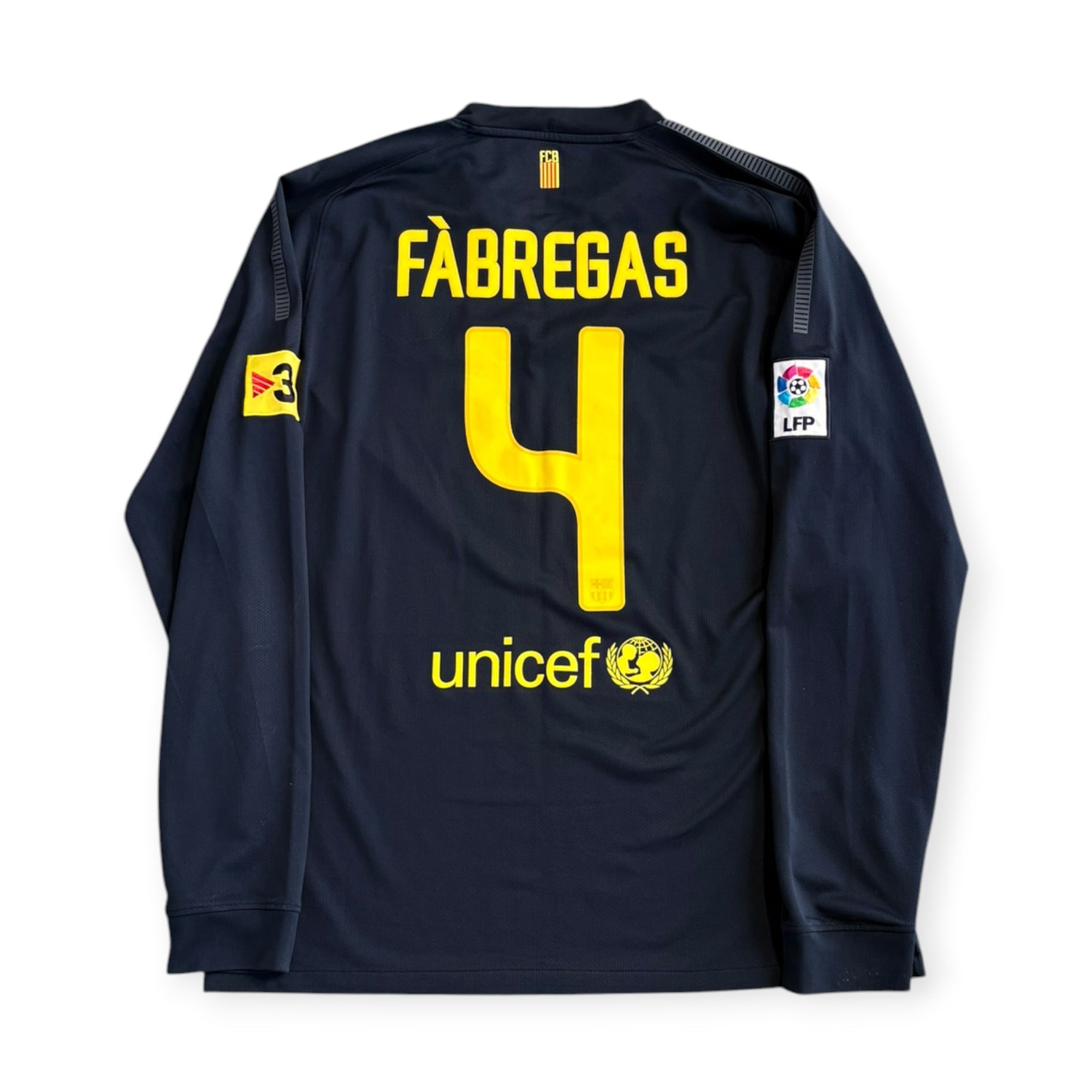 FC Barcelona 2011/12 Away Long Sleeve - Fabregas 4 (Large)