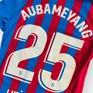 FC Barcelona 2021/22 Home - Aubameyang 25 Player Version (Small)