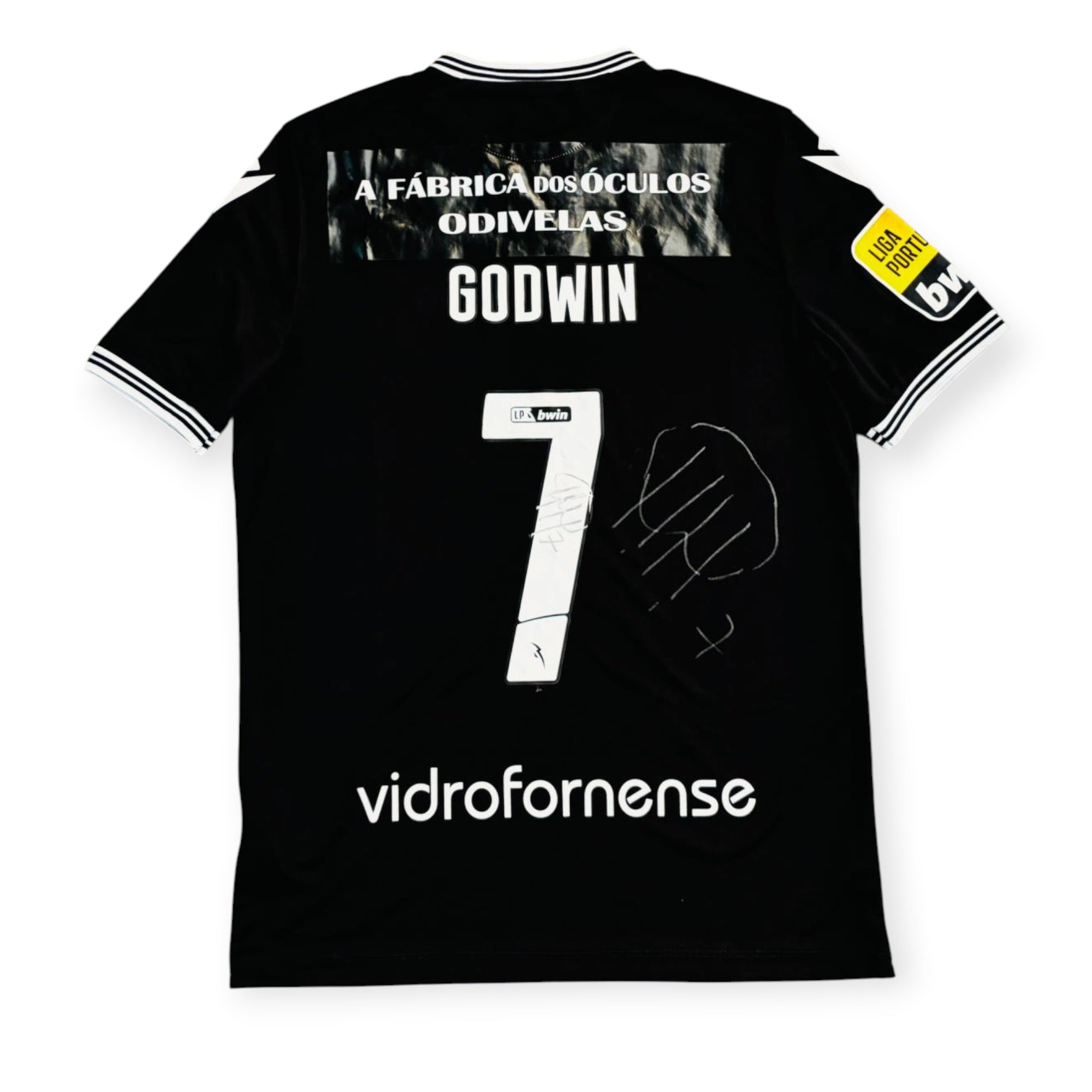 Casa Pia AC 2022/23 Home *Signed and Match Worn* - Godwin 7 (Medium)