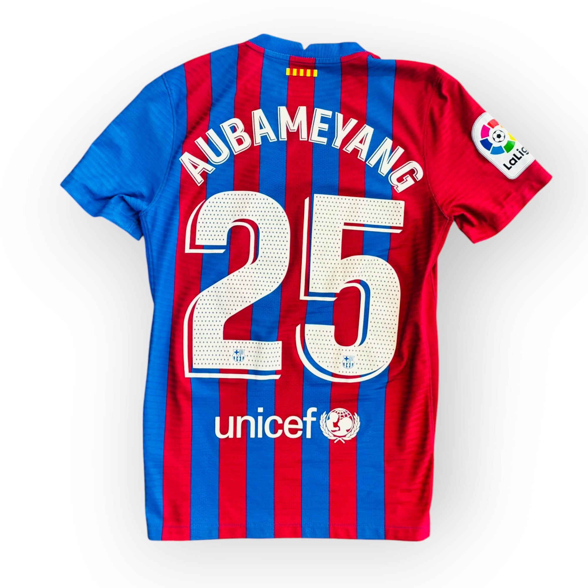 FC Barcelona 2021/22 Home - Aubameyang 25 Player Version (Small