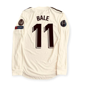Real Madrid 2018/19 Home Player Version Long Sleeve - Bale 11 (Small)
