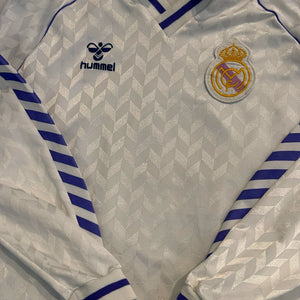 Real Madrid 1986 Home Long Sleeve - #8 (Large) - KITLAUNCH
