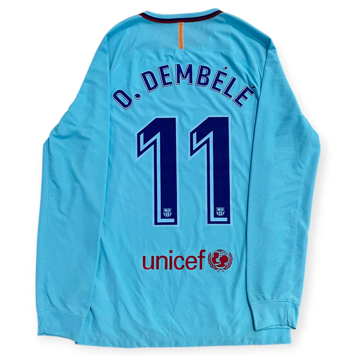FC Barcelona 2017/18 Away 'Dembele 11' L/S Kitroom Issued (Medium) - KITLAUNCH