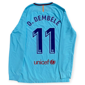 FC Barcelona 2017/18 Away 'Dembele 11' L/S Kitroom Issued (Medium) - KITLAUNCH