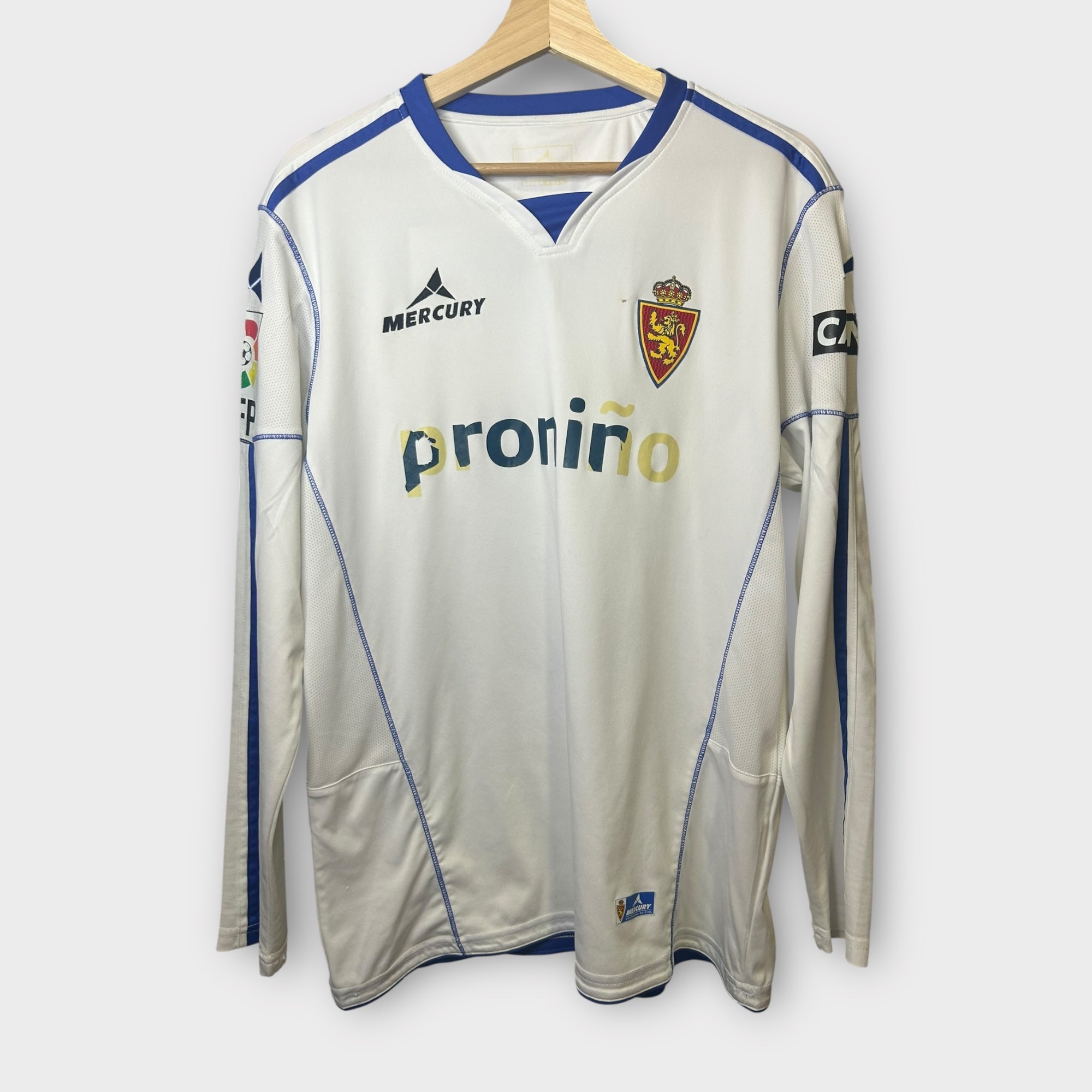 Real Zaragoza 2012/13 Home Match Issue L/S - J.Paredes 3 (Large) - KITLAUNCH