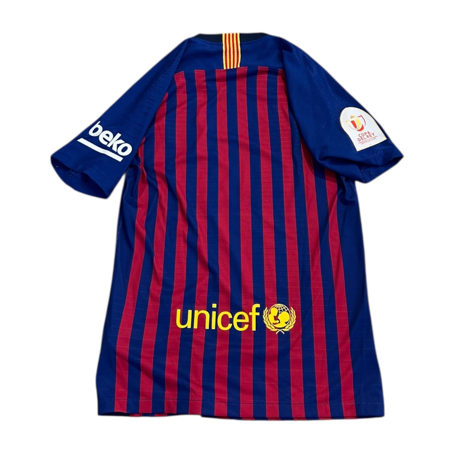 FC Barcelona 2018/19 Home Player Version Copa del Rey Final Match Details (Small)