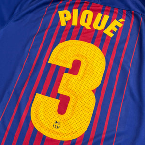 FC Barcelona 2017/18 Home - Piqué 3 (Large) - KITLAUNCH