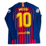 FC Barcelona 2018/19 Home Long Sleeve - Messi 10 (Medium)
