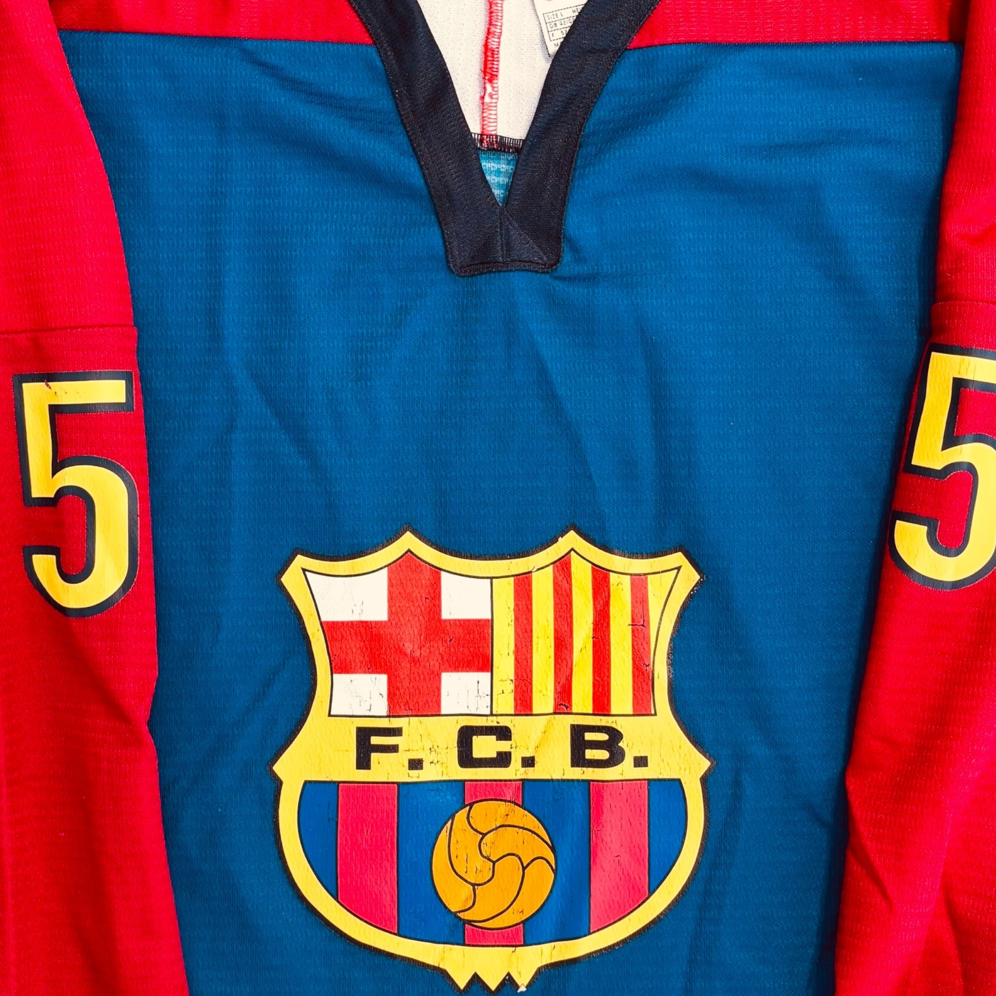 FC Barcelona 1998/99 Home Hockey Jersey - #5 (Large)
