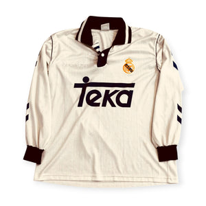 Real Madrid 1992/93 Home Long Sleeve (Large)