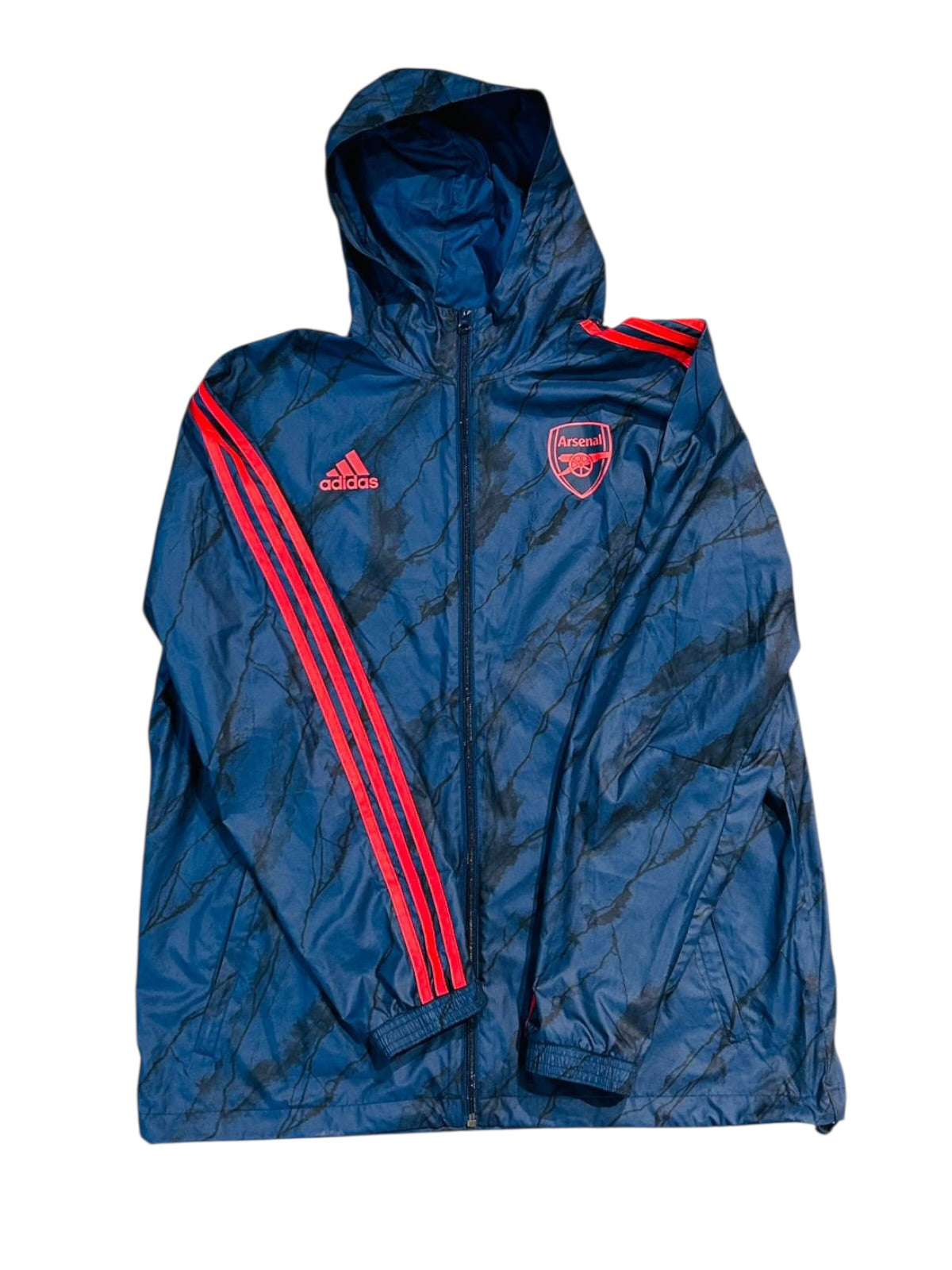 Arsenal 2020/21 Adidas Marble Rain Jacket (Large)