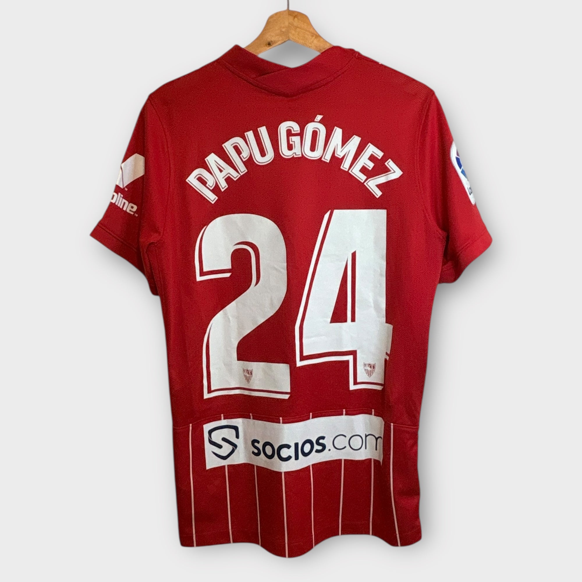 Sevilla 2021/22 Away Papu Gomez Match Issue Shirt (Medium) - KITLAUNCH