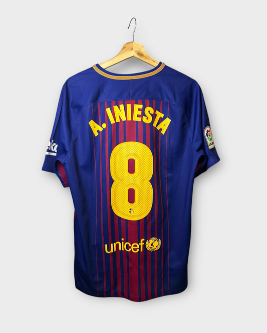FC Barcelona 2017/18 Home - Iniesta 8 (Large)