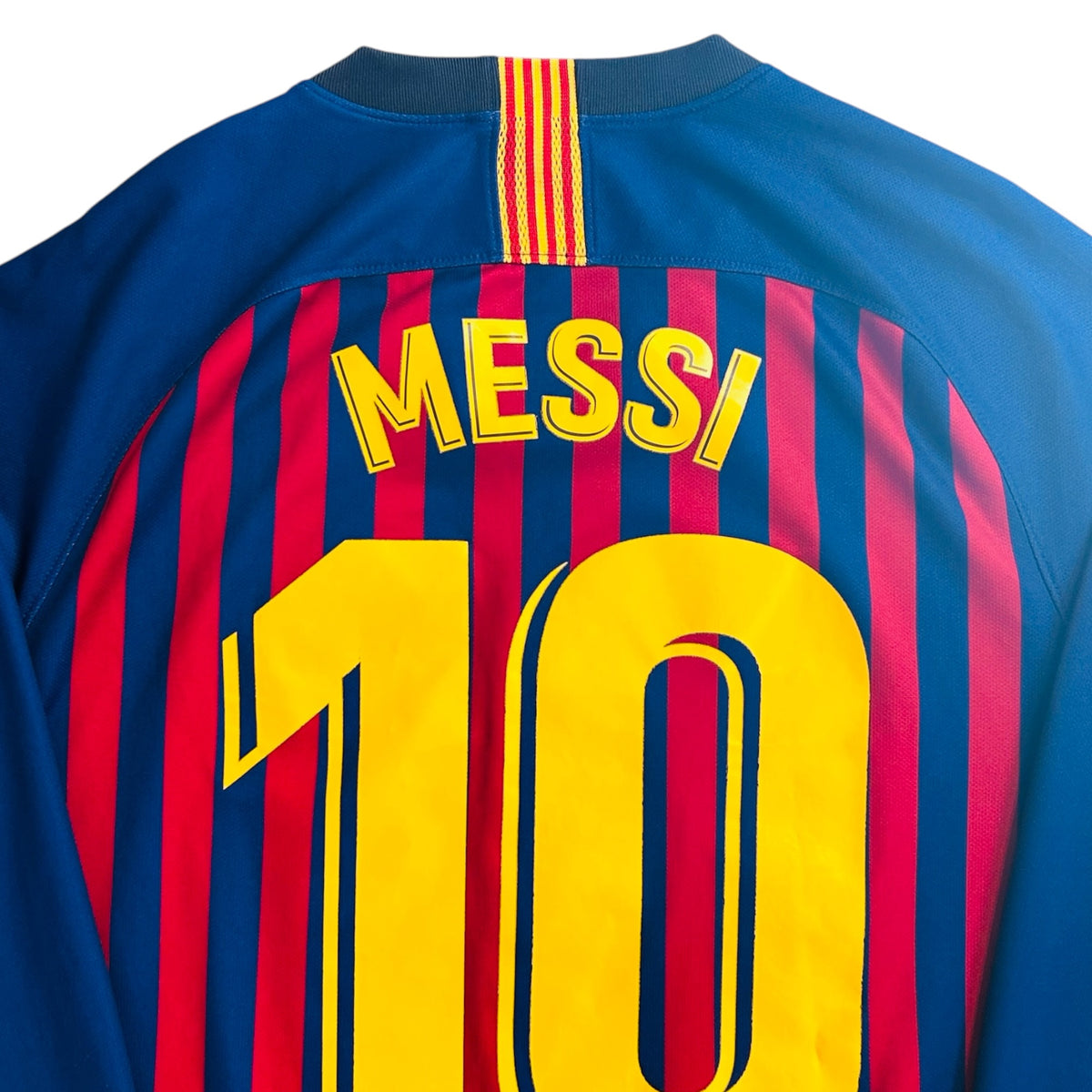 FC Barcelona 2018/19 Home Long Sleeve - Messi 10 (Medium)