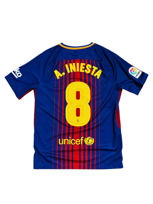 FC Barcelona 2017/18 Home - Iniesta 8 (Large)