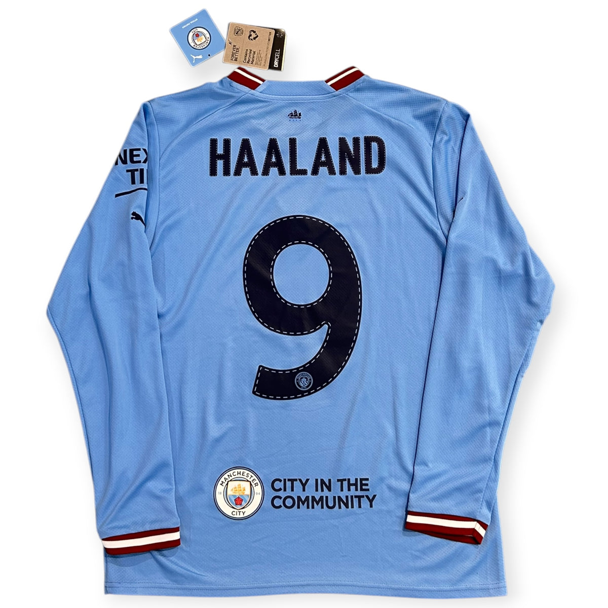 Manchester City 2022/23 Home L/S- Haaland 9 (Medium) - KITLAUNCH