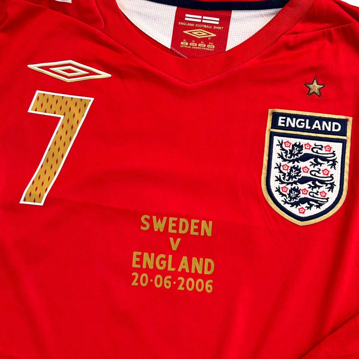 England 2006 Away Long Sleeve - Beckham 7 (XL) - KITLAUNCH