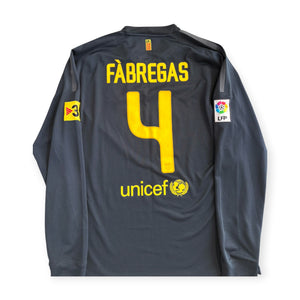 FC Barcelona 2011/12 Away Long Sleeve - Fabregas 4 (Large)