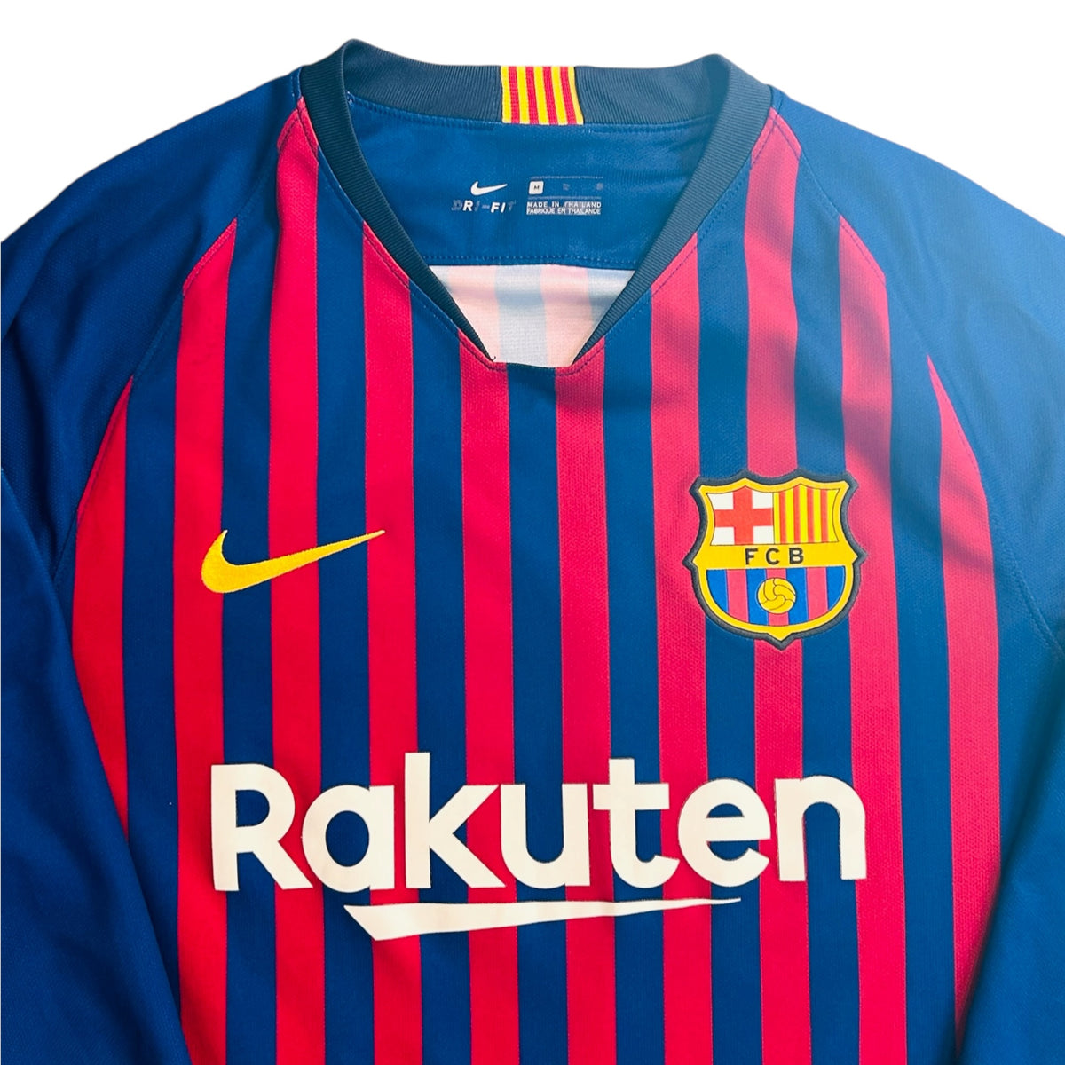 FC Barcelona 2018/19 Home Long Sleeve - Messi 10 (Medium)