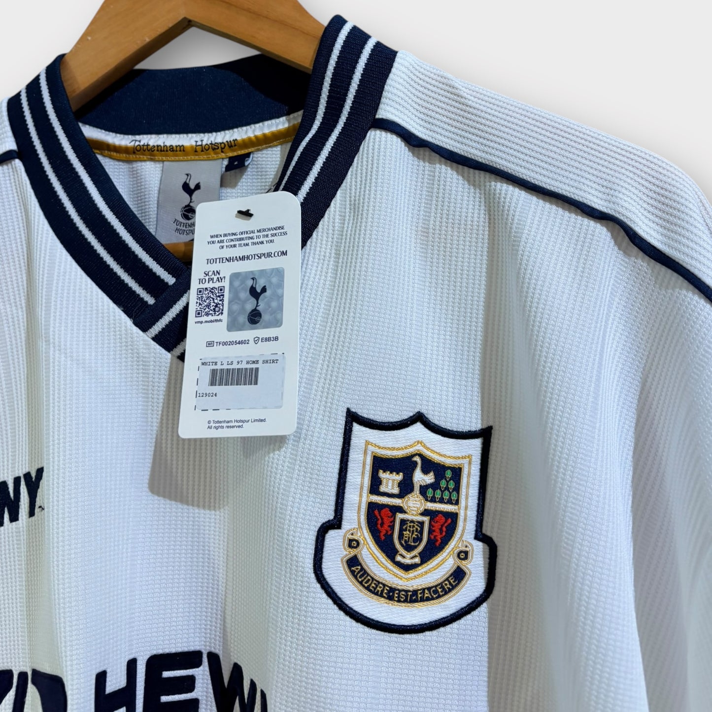 Tottenham Hotspur 1997-99 Home Long Sleeve 'Official Pony Re-issue'