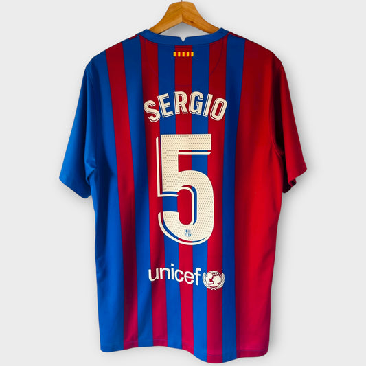 FC Barcelona 2021/22 Home - Sergio 5 (Large)