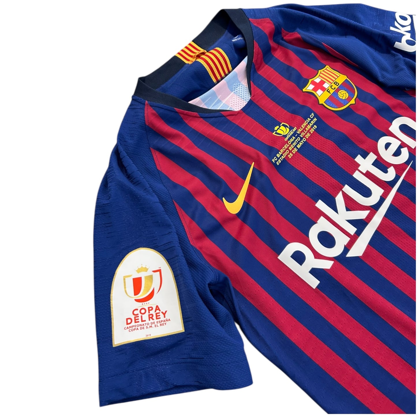 FC Barcelona 2018/19 Home Player Version Copa del Rey Final Match Details (Small)