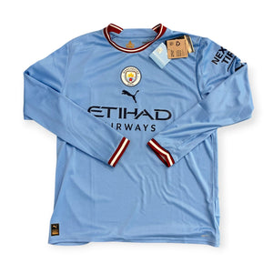 Manchester City 2022/23 Home Long Sleeve *New*- J.Alvarez 19 (Large)
