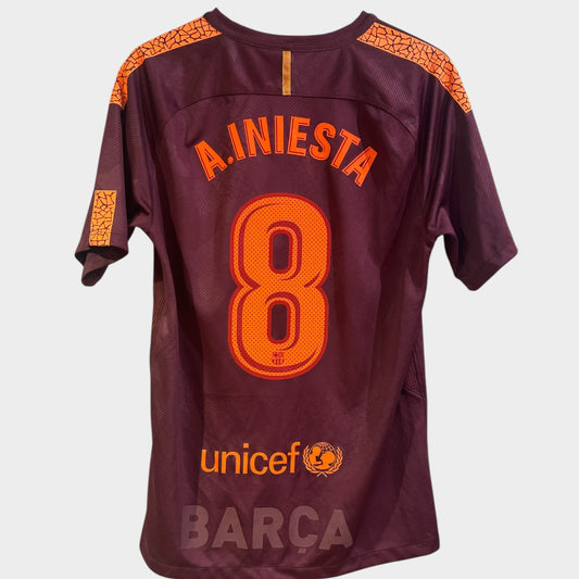 FC Barcelona 2017/18 3rd + Shorts - Iniesta 8 (Medium)