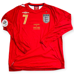 England 2006 Away Long Sleeve - Beckham 7 (XL) - KITLAUNCH