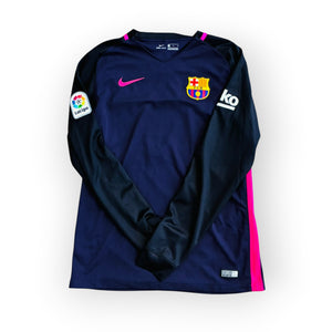 FC Barcelona 2016/17 Away Long Sleeve - Suarez 9 (Medium)
