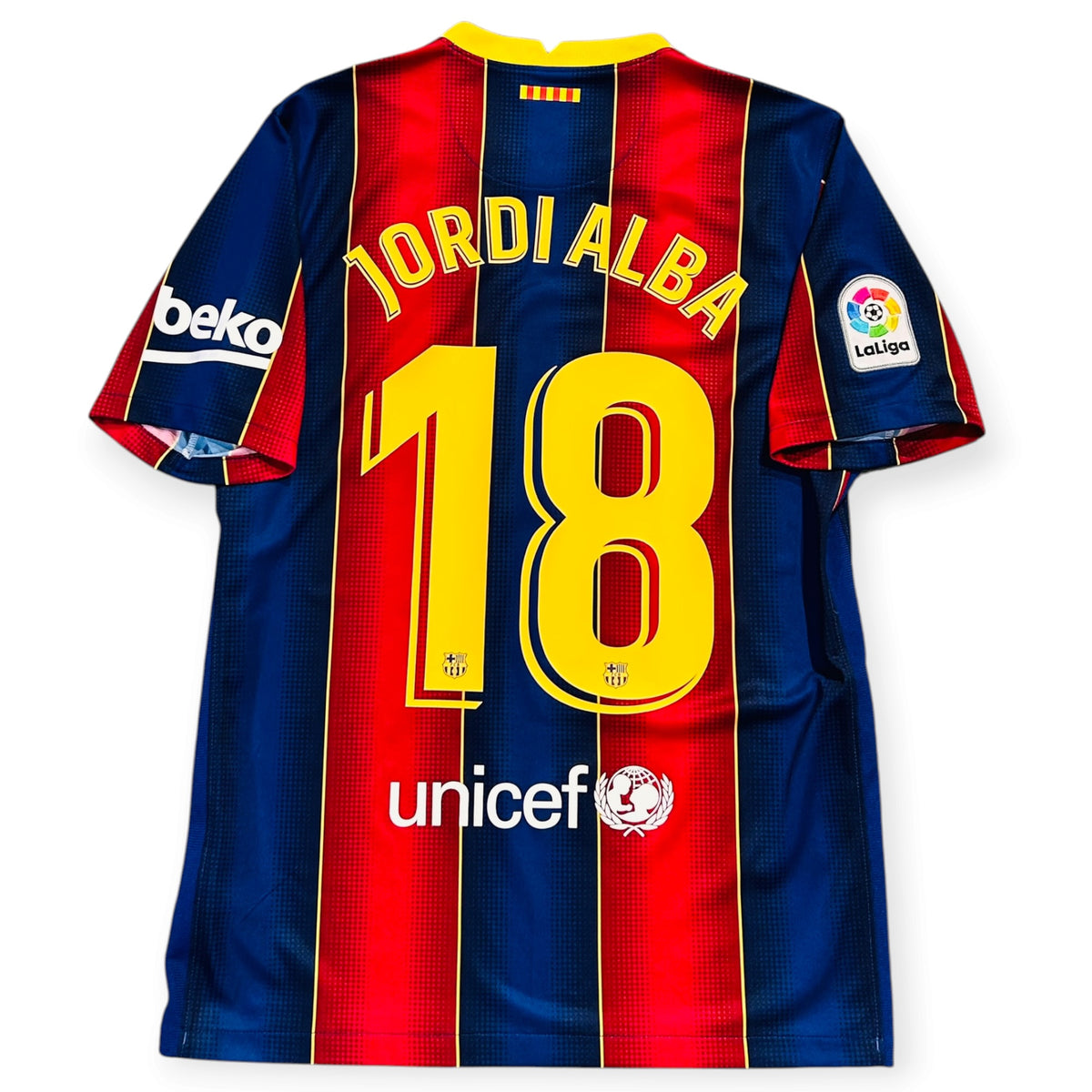 FC Barcelona 2020/21 Home - Jordi Alba 18 (Medium) - KITLAUNCH