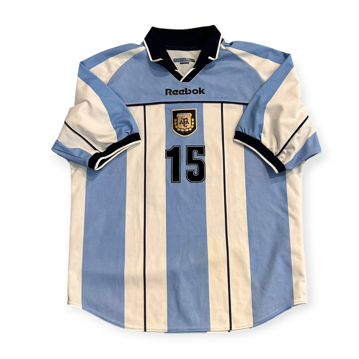 Argentina 2000 Home Player Issue - #15 (Pochettino, Diego Crosa, Sensini) (Large) - KITLAUNCH