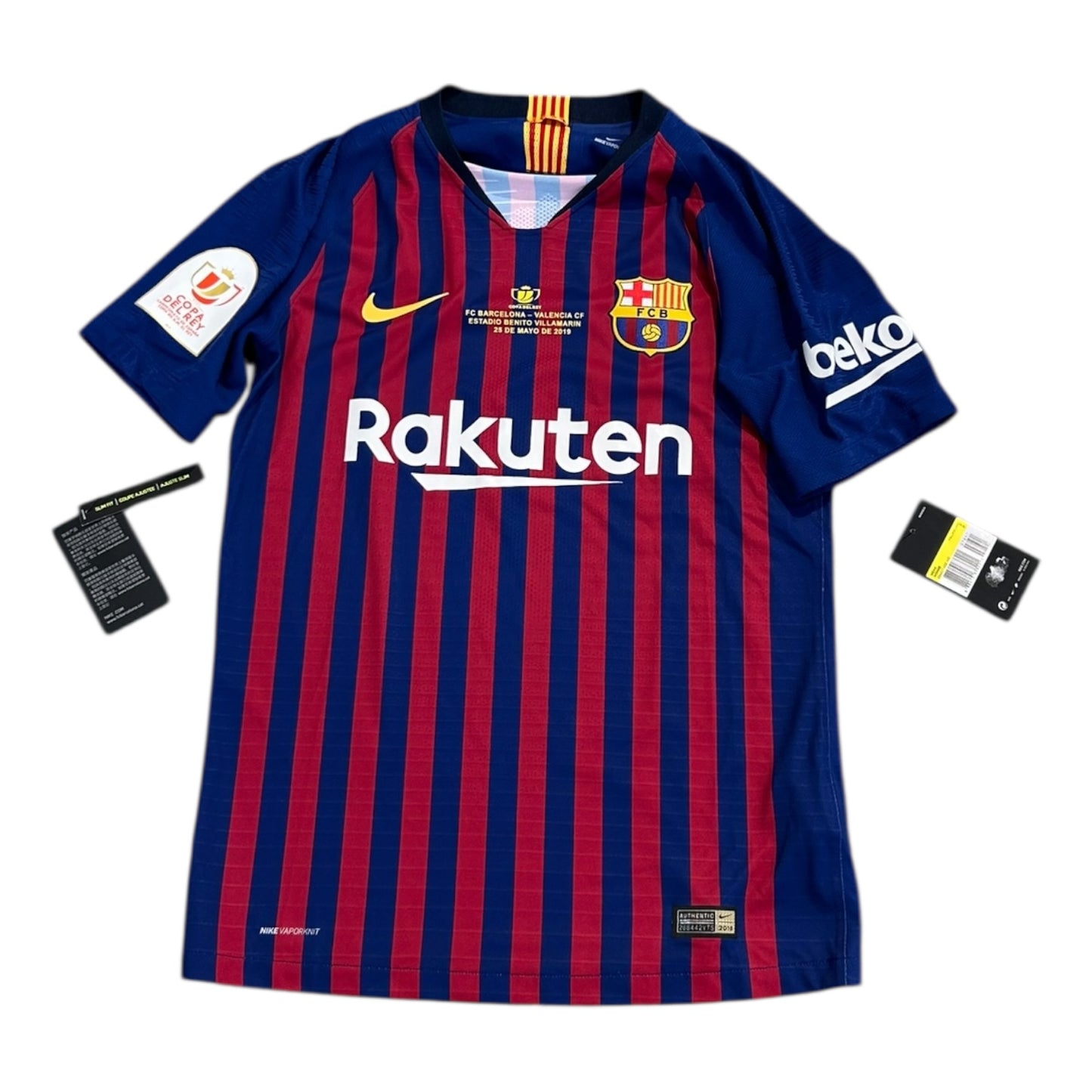 FC Barcelona 2018/19 Home Player Version Copa del Rey Final Match Details (Small)